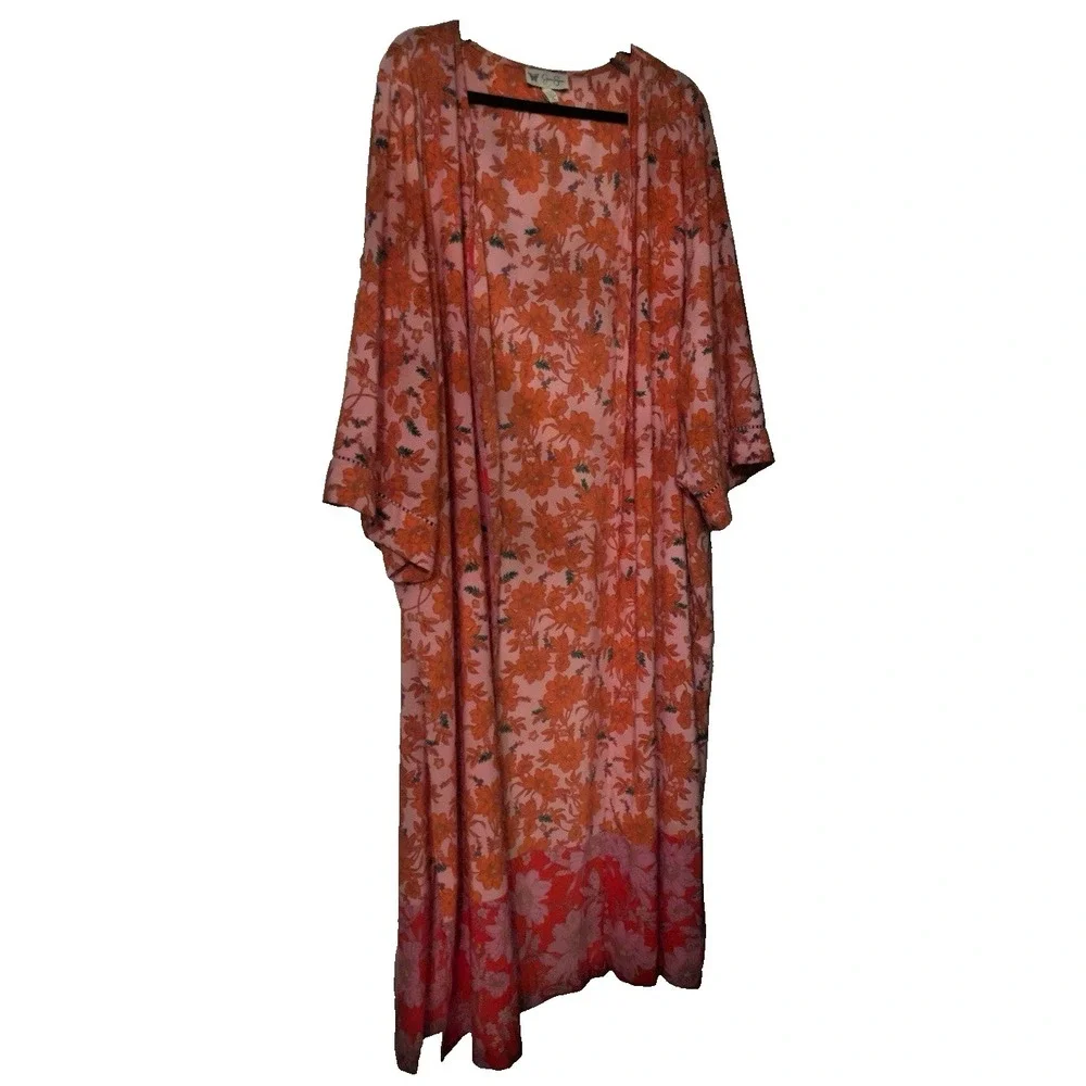 Jessica Simpson Plus Size Floral Kimono & Palazzo Pants Set Mixed Sizes